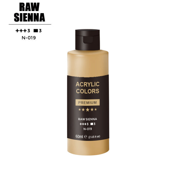 Acrylic Paint - Raw Sienna - 60ml(2 US fl oz) - Oil Painting Haven Oil Painting Haven