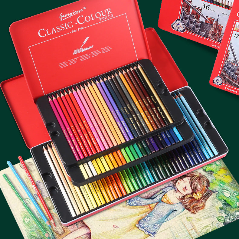 Oil-based Colored Pencils Set- 12/24/36/48/72/120 Colors - Oil Painting Haven