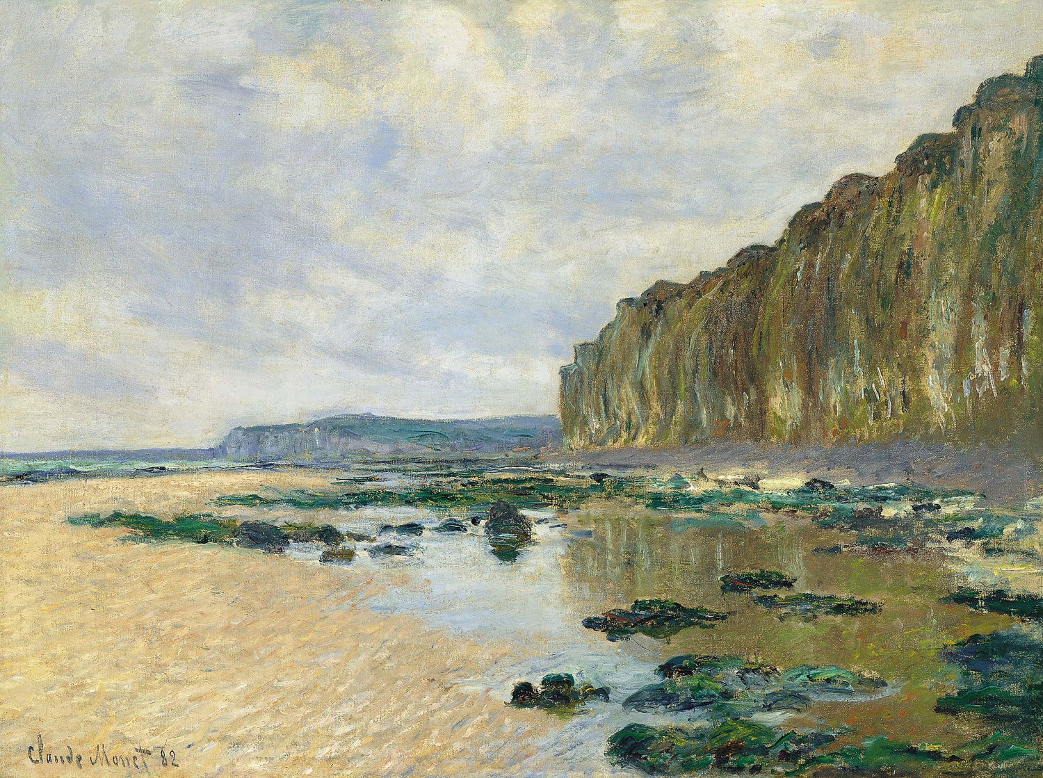 On the Cliff at Pourville, 1882 - Oil Painting Haven