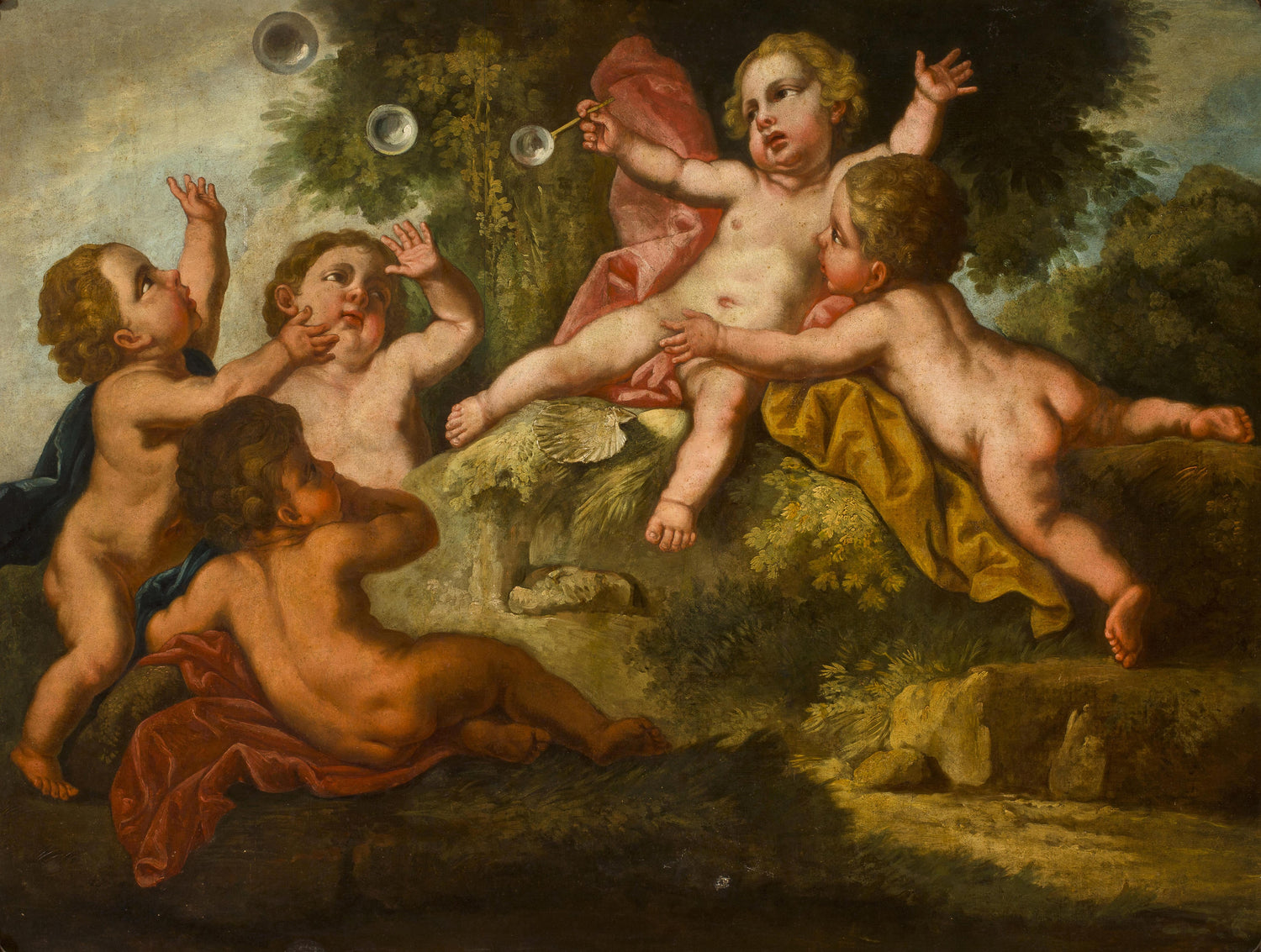 Opal Adams-Putti at play3 - Oil Painting Haven