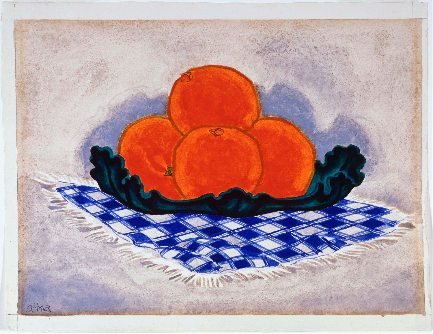 Oscar Florianus Bluemner (1867–1938)-Oranges - Oil Painting Haven