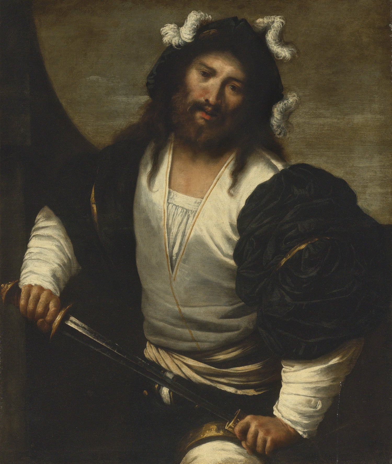 PIETRO DELLA VECCHIA-MAN DRAWING A SWORD - Oil Painting Haven