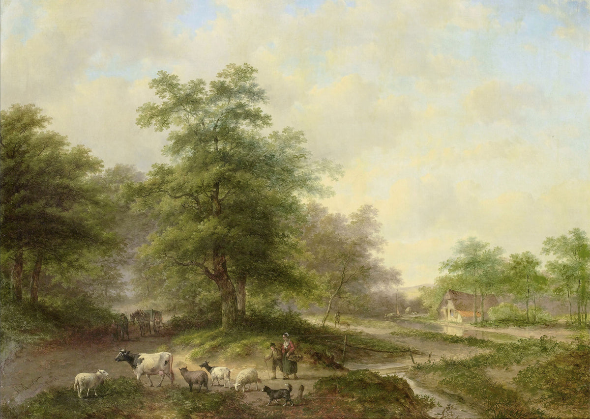 Landscape Oil Painting - Pastoral Countryside Cattle