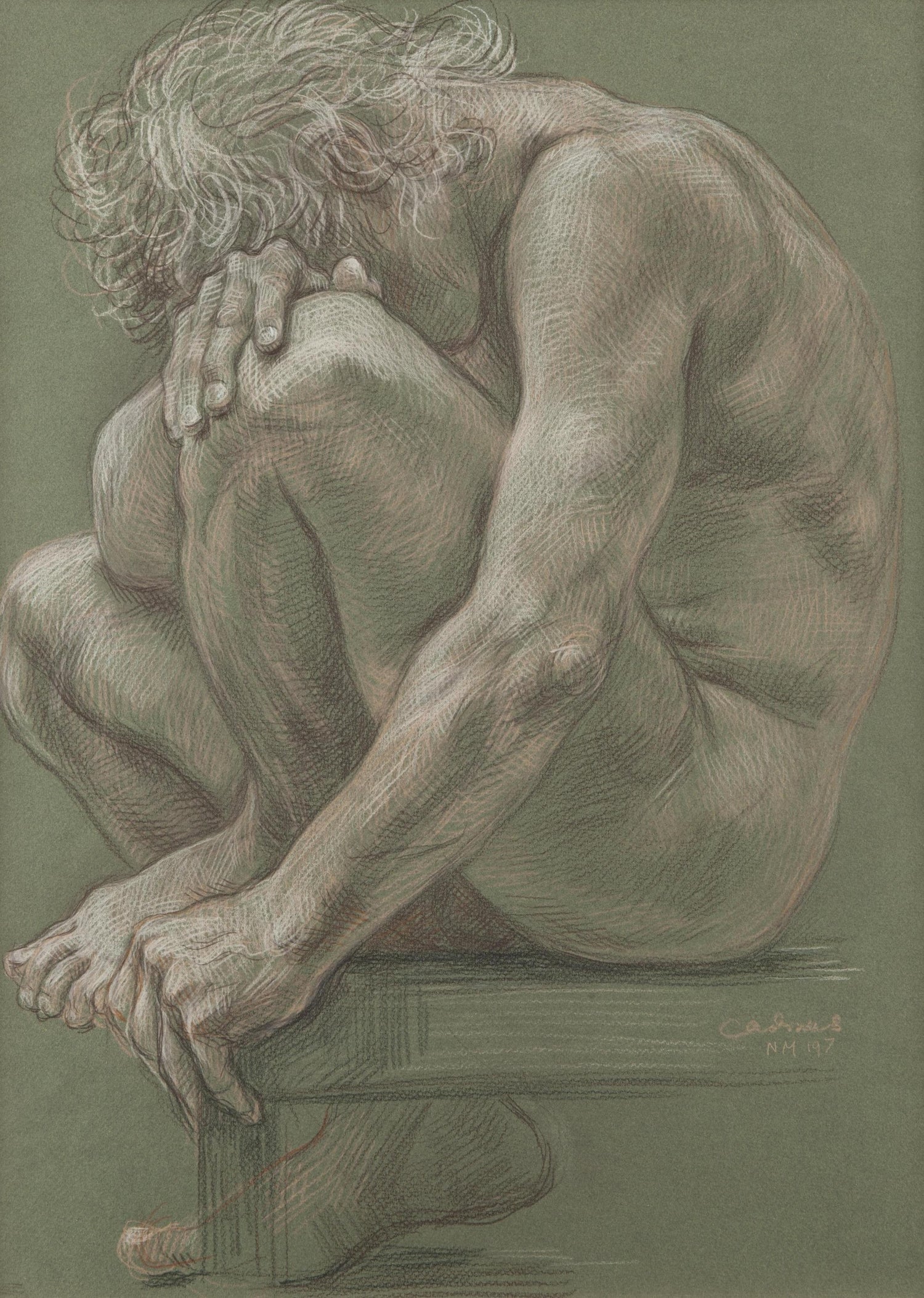 Paul Cadmus-Male Nude - Oil Painting Haven