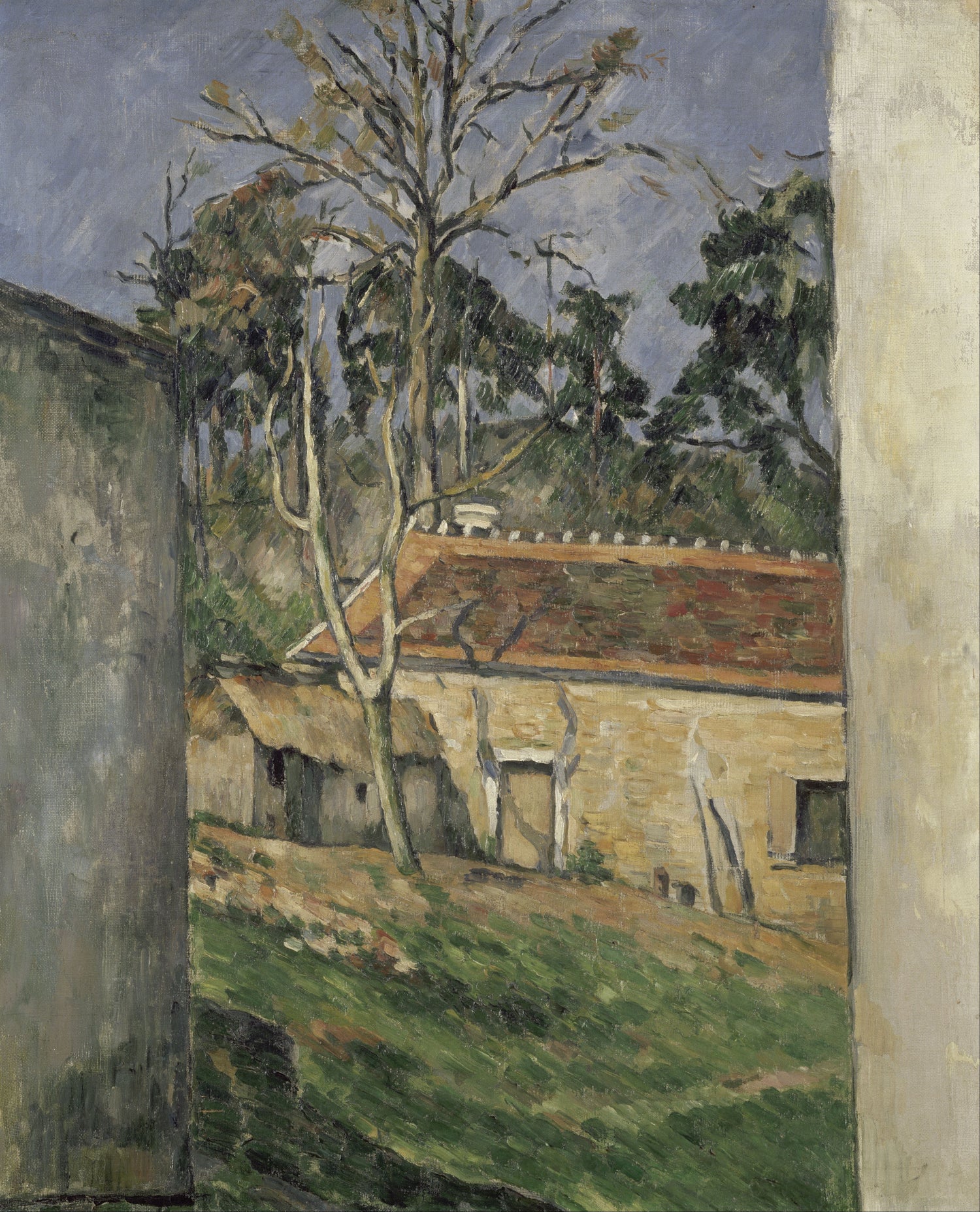 Paul_Cézanne_-_Farmyard - Oil Painting Haven