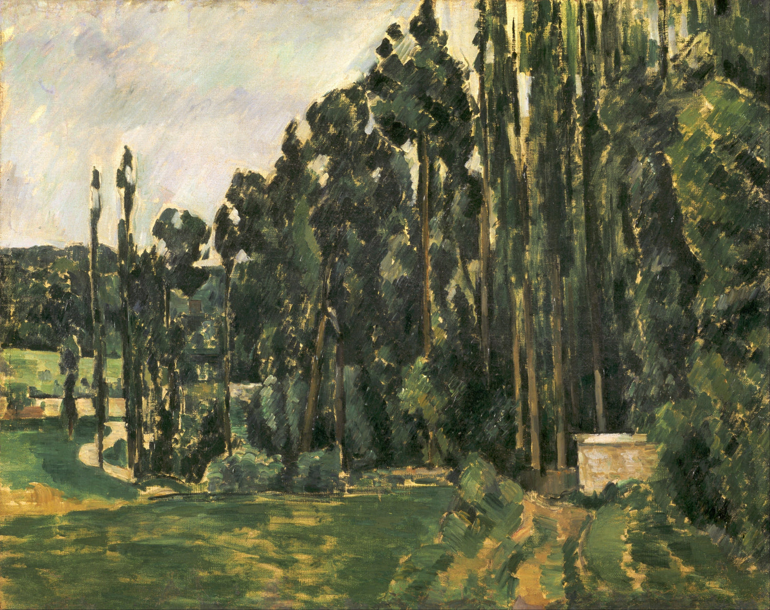 Paul_Cézanne_-_Poplars - Oil Painting Haven