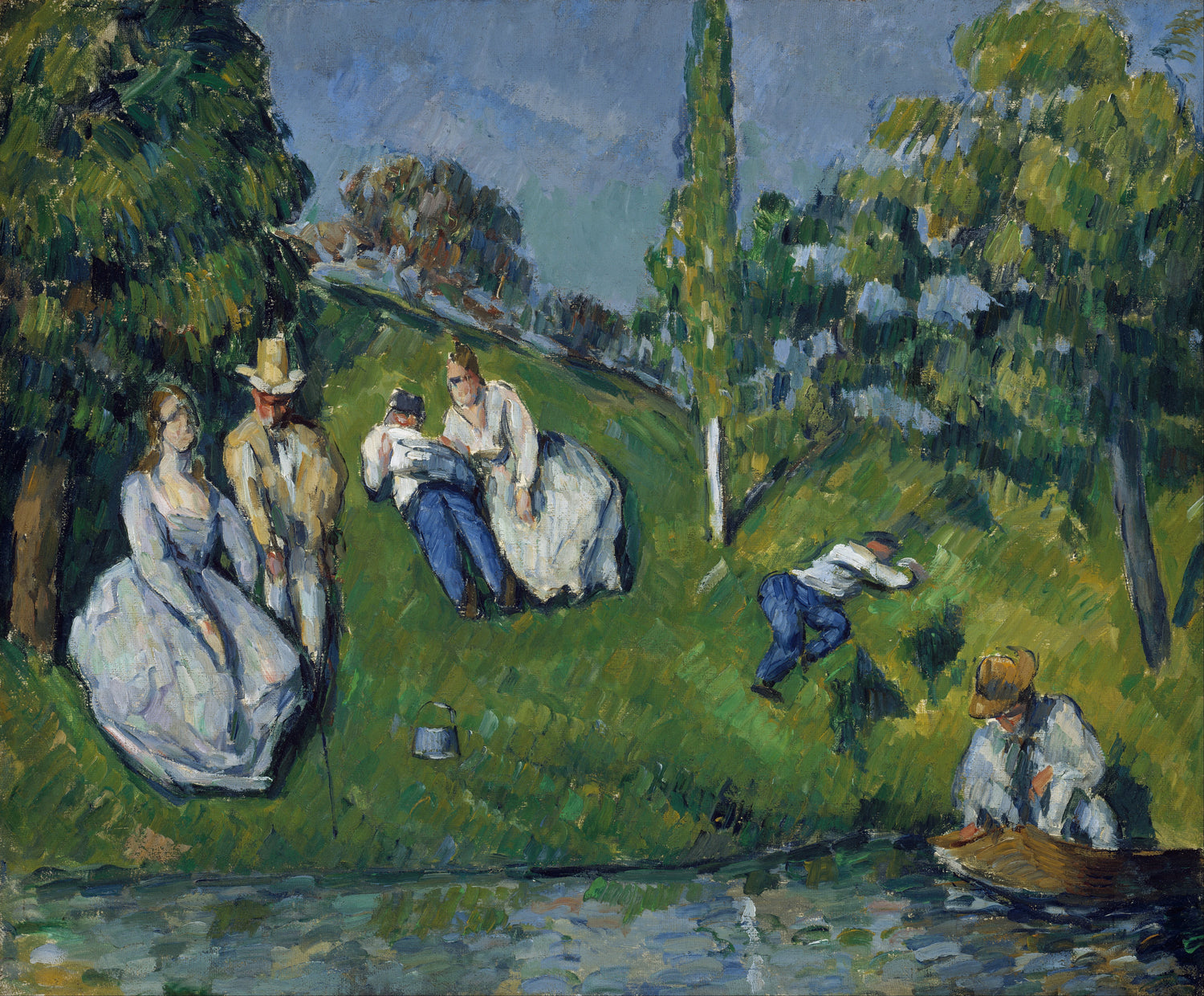 Paul_Cézanne_-_The_Pond。 - Oil Painting Haven