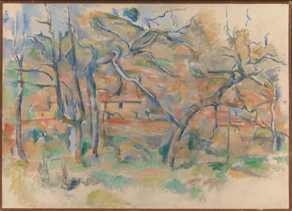 Paul_Cezanne_-_Trar_og_hus,_Provence - Oil Painting Haven Oil Painting Haven