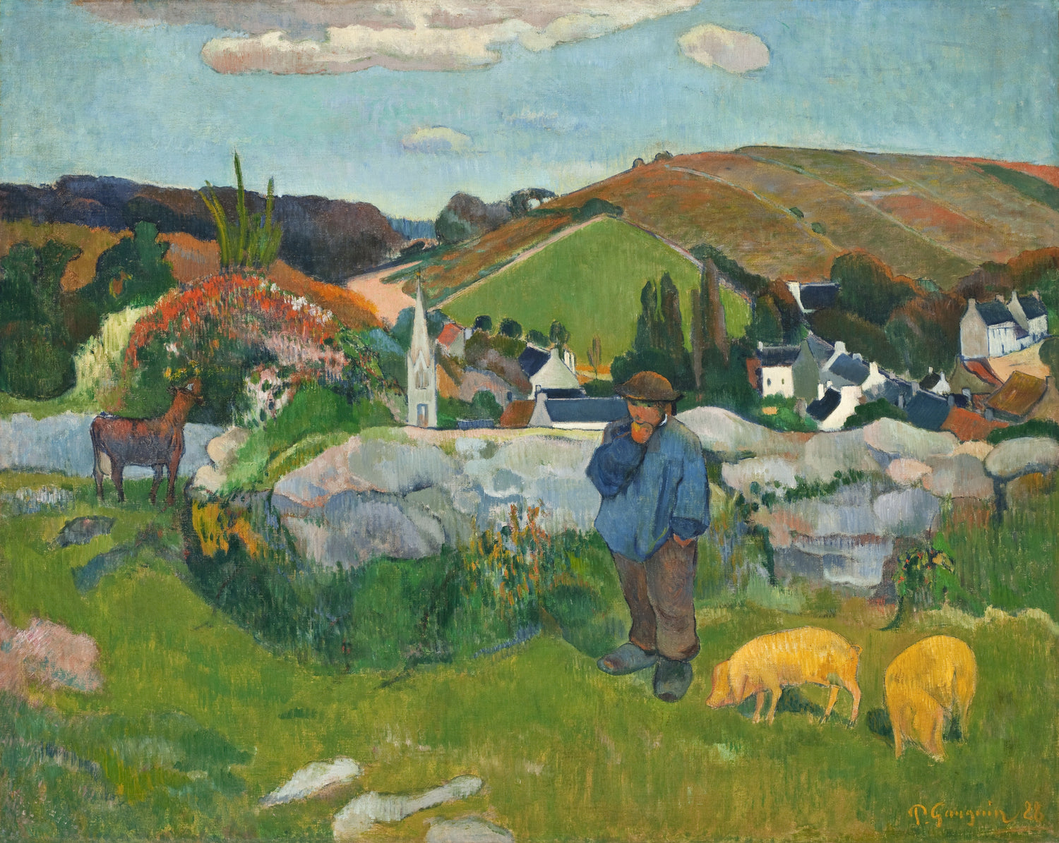 Paul Gauguin - The Swineherd - Oil Painting Haven