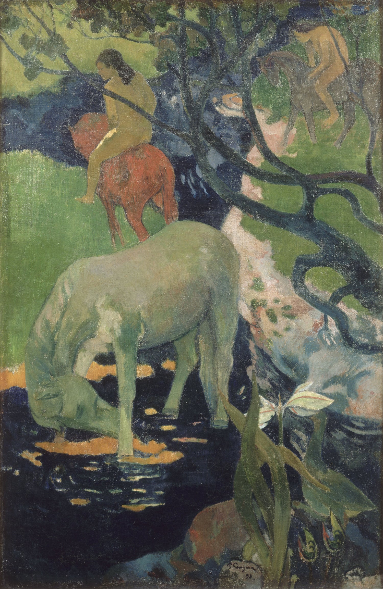 Paul_Gauguin_-_The_White_Horse - Oil Painting Haven