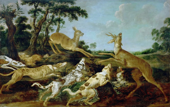 Paul de Vos -- Hunting Scene.jpeg - Oil Painting Haven Oil Painting Haven