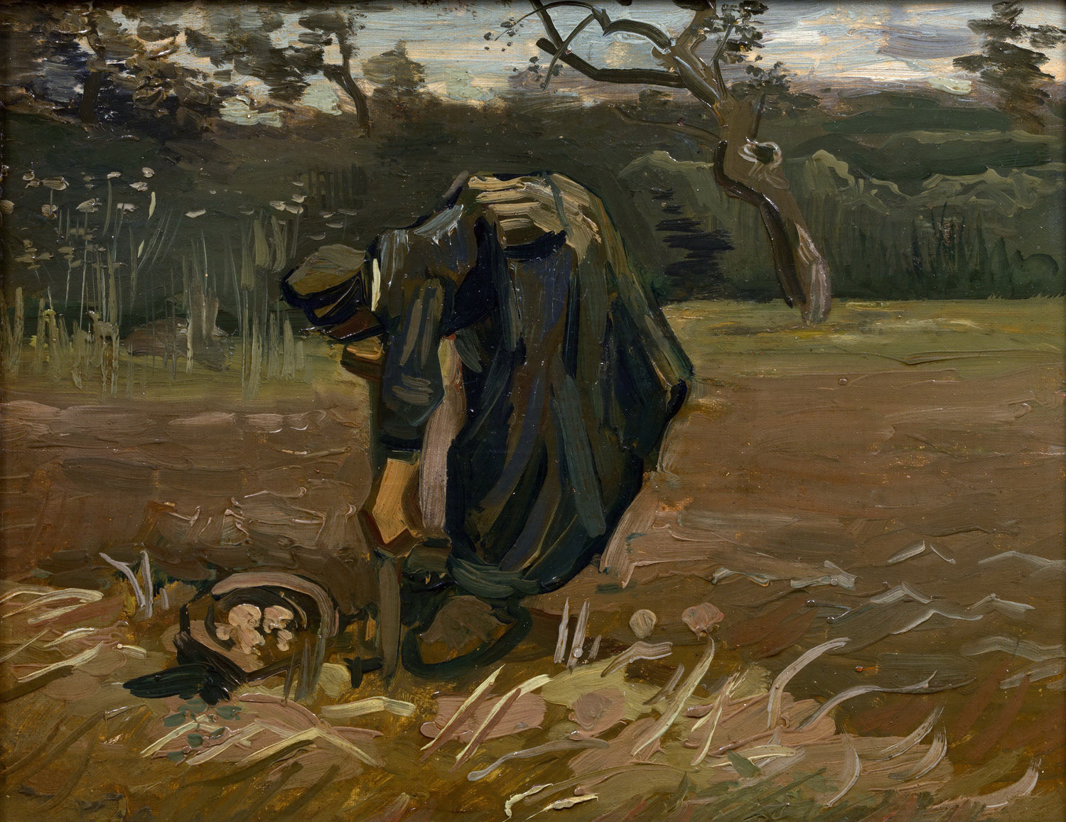 Peasant Woman Digging Up Potatoes - Oil Painting Haven