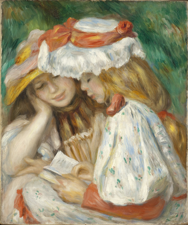 Pierre-Auguste Renoir - Two Girls Reading - Oil Painting Haven Oil Painting Haven