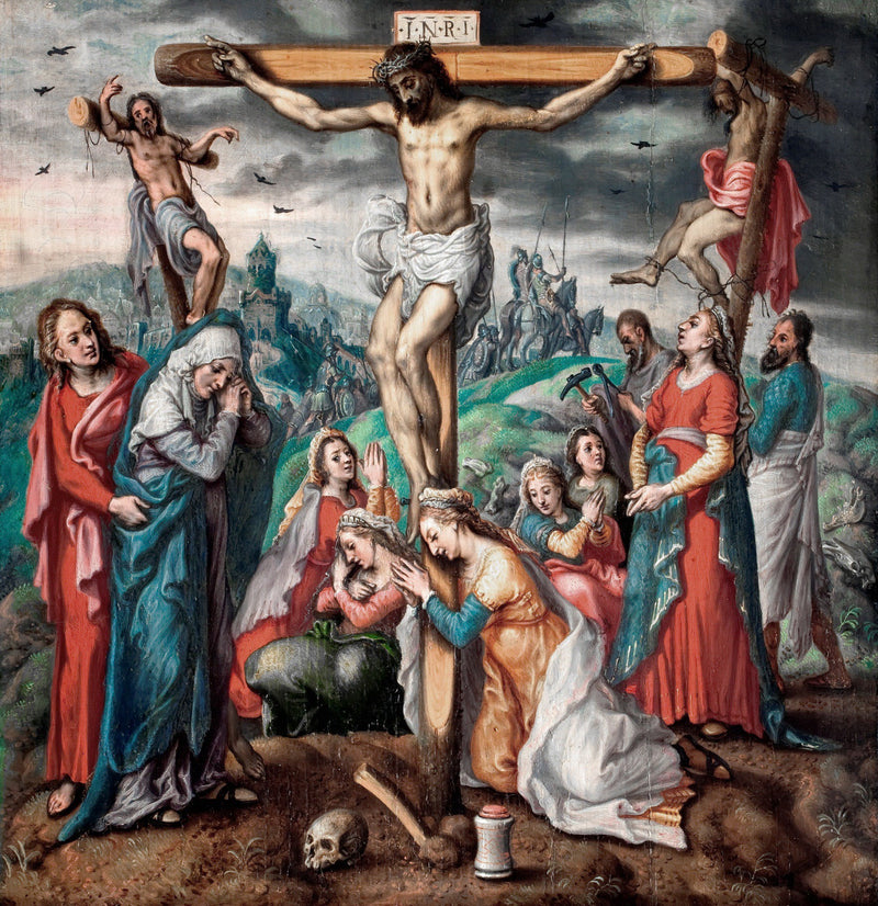 Pieter Aertsen (attributed to) - The Crucifixion - Oil Painting Haven Oil Painting Haven