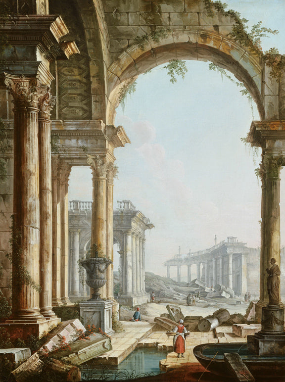 Pietro Bellotti - Capriccio with Ruins - Oil Painting Haven Oil Painting Haven