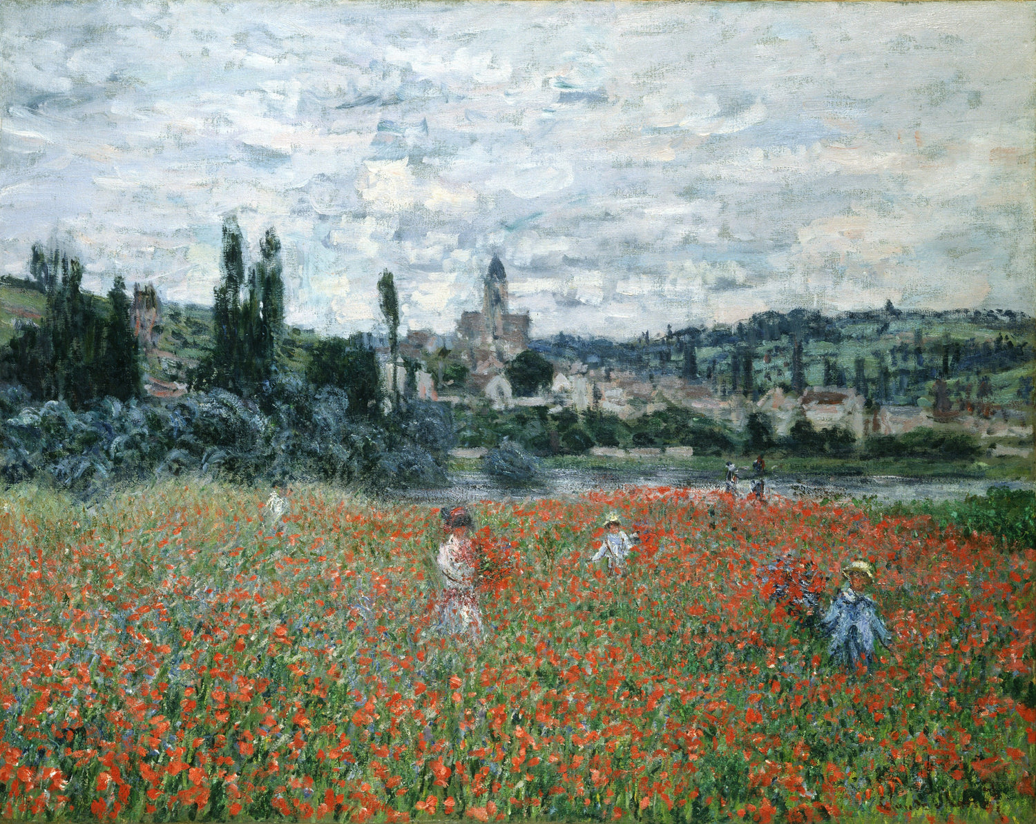 Poppy Field near Vetheuil, 1879 - Oil Painting Haven