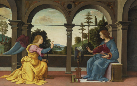 RAFFAELLINO DEL GARBO-THE ANNUNCIATION - Oil Painting Haven Oil Painting Haven