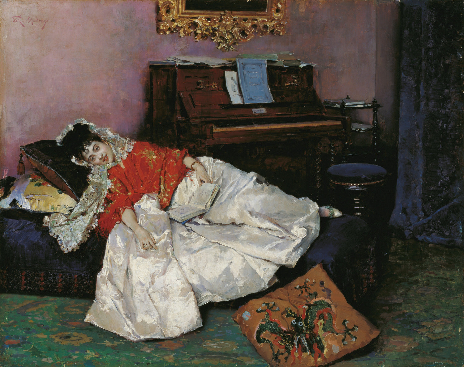 Raimundo_Madrazo_-_La_lectura - Oil Painting Haven