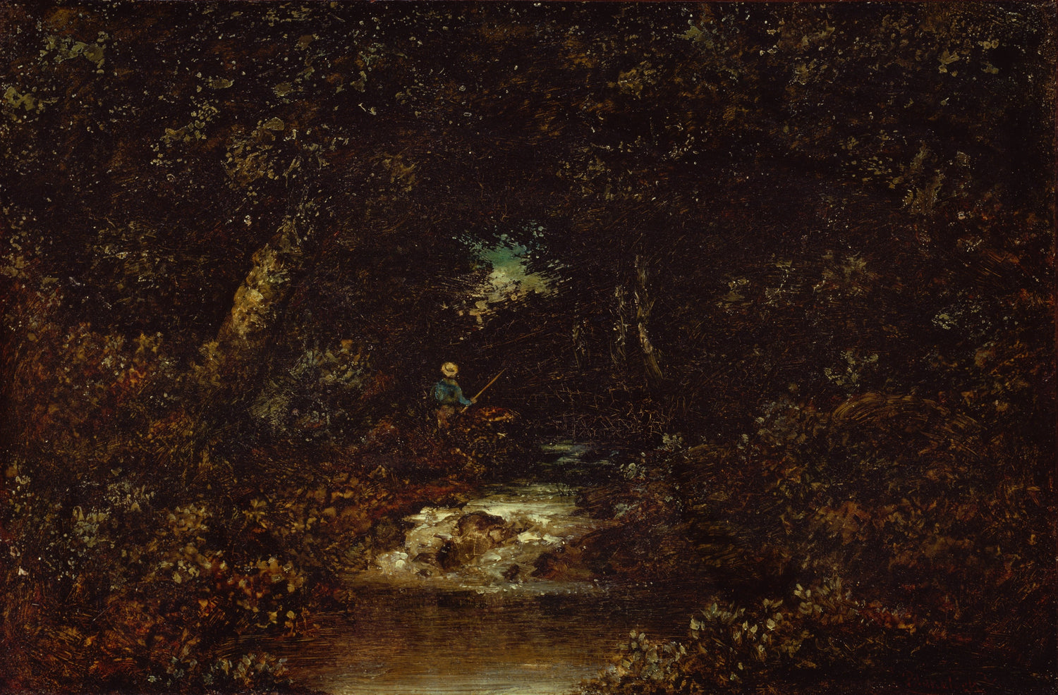 Ralph Albert Blakelock - Forest Landscape - Oil Painting Haven