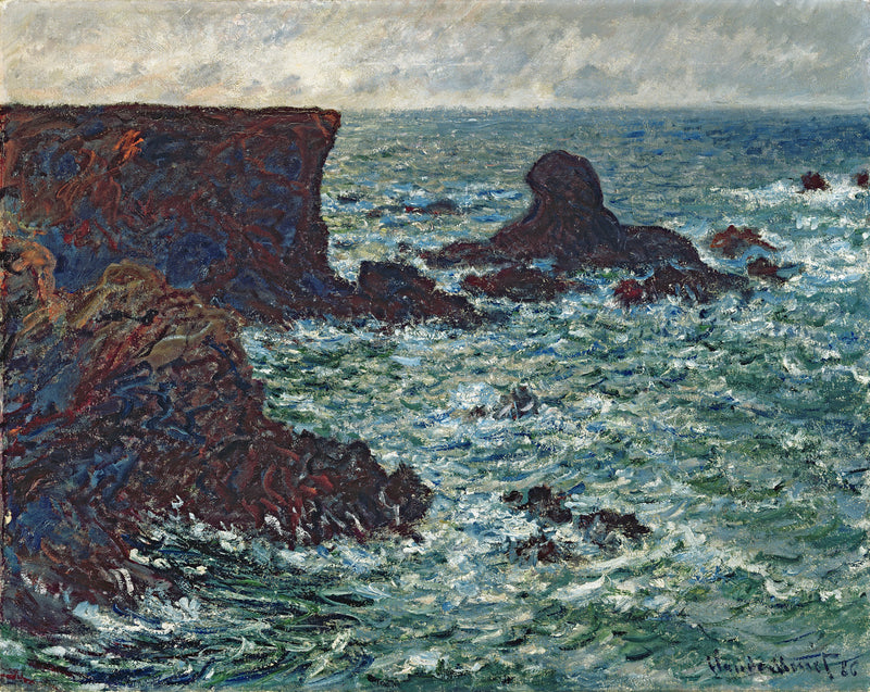 Rocks at Port-Coton, the Lion, 1886 - Oil Painting Haven Oil Painting Haven