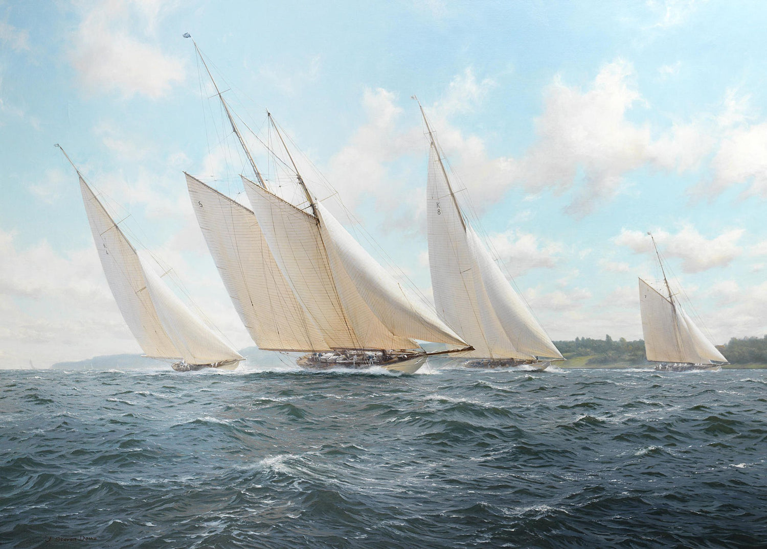 Sailing Competition - Oil Painting Haven