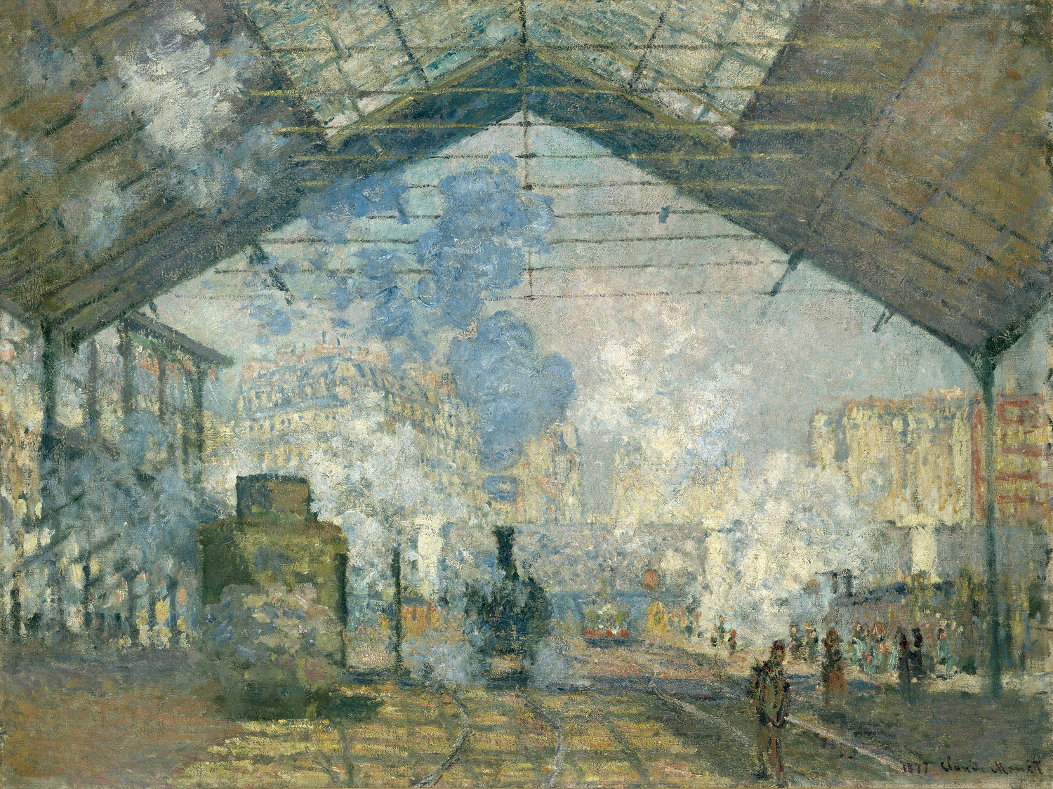 Saint-Lazare Station, 1877 - Oil Painting Haven