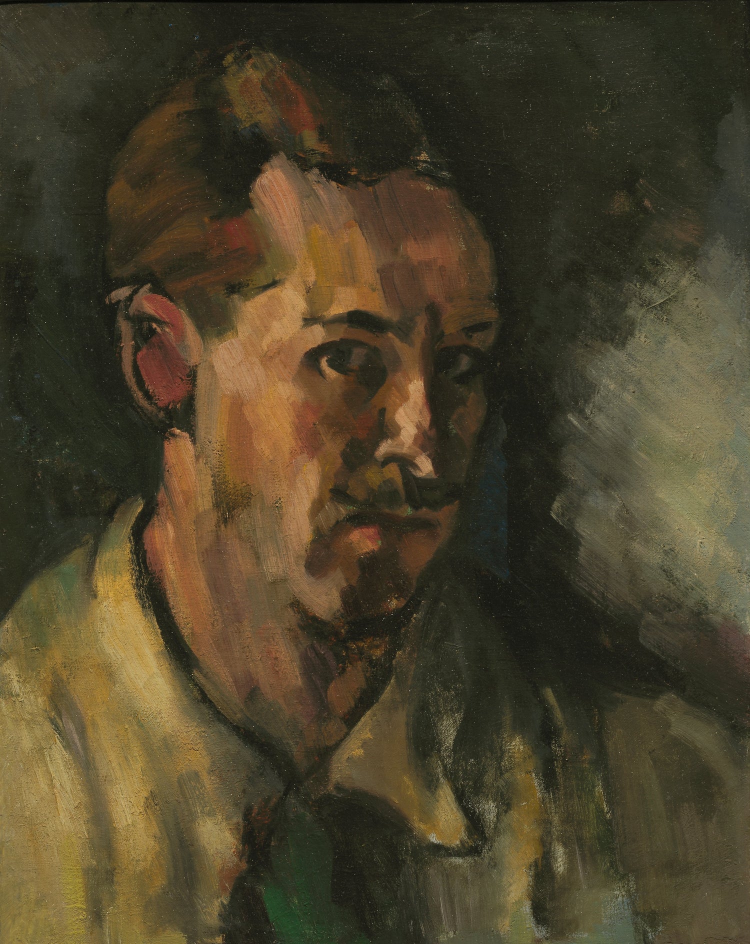 Stanton Macdonald-Wright - Self-Portrait, ca. 1907-1909 - Oil Painting Haven