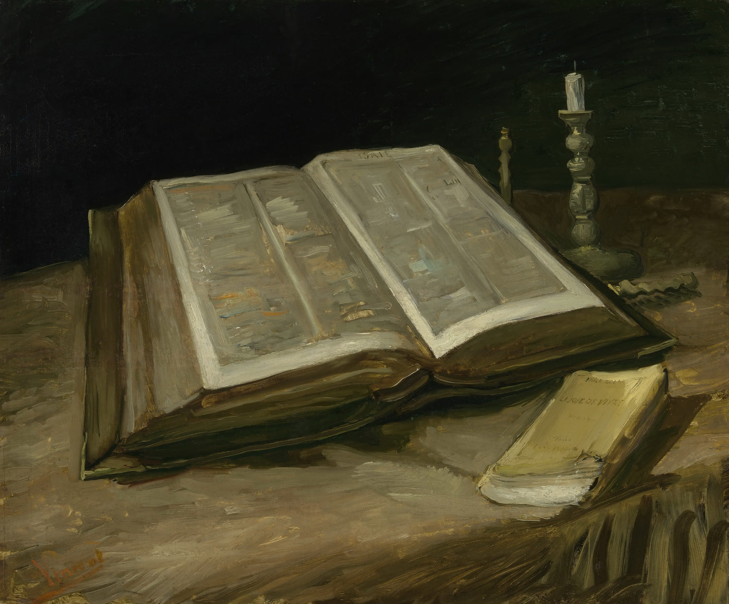 Still Life with Bible - Oil Painting Haven