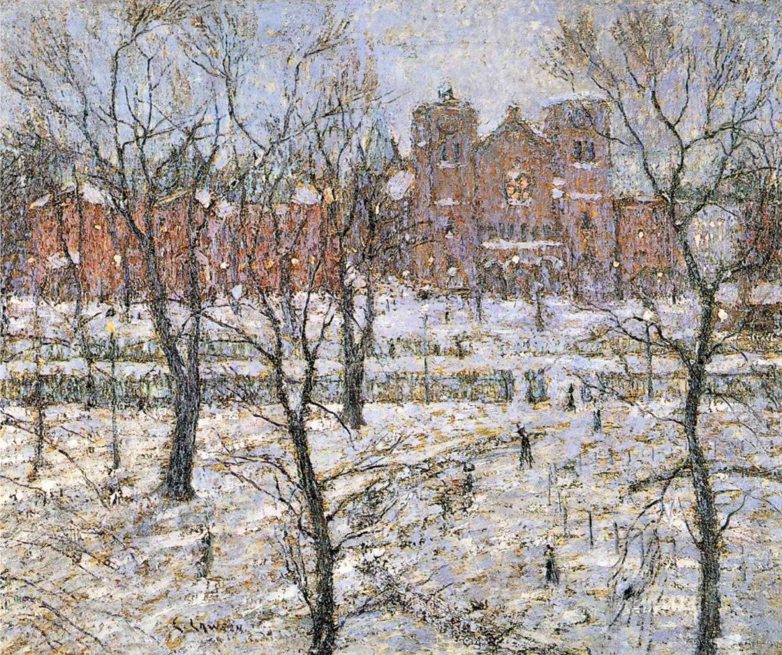 Stuyvesant Square in Winter - Oil Painting Haven