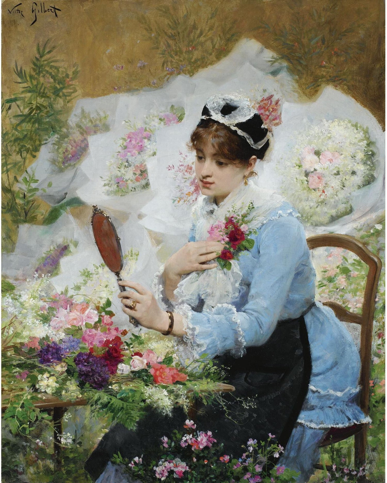 THE FLOWER SELLER - Oil Painting Haven