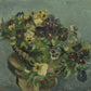 Tambourine with Pansies - Oil Painting Haven