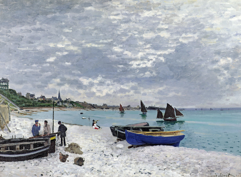 The Beach at Sainte-Adresse, 1867 - Oil Painting Haven Oil Painting Haven