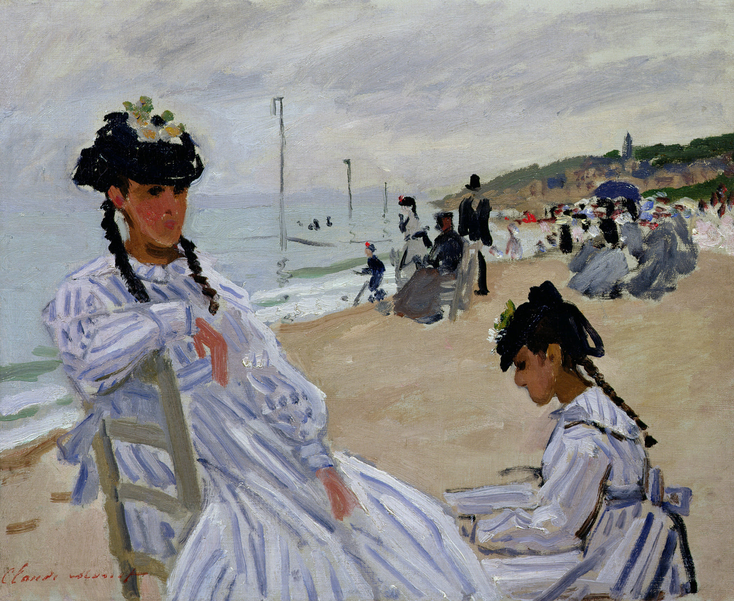 The Beach at Trouville, 1870-71 - Oil Painting Haven