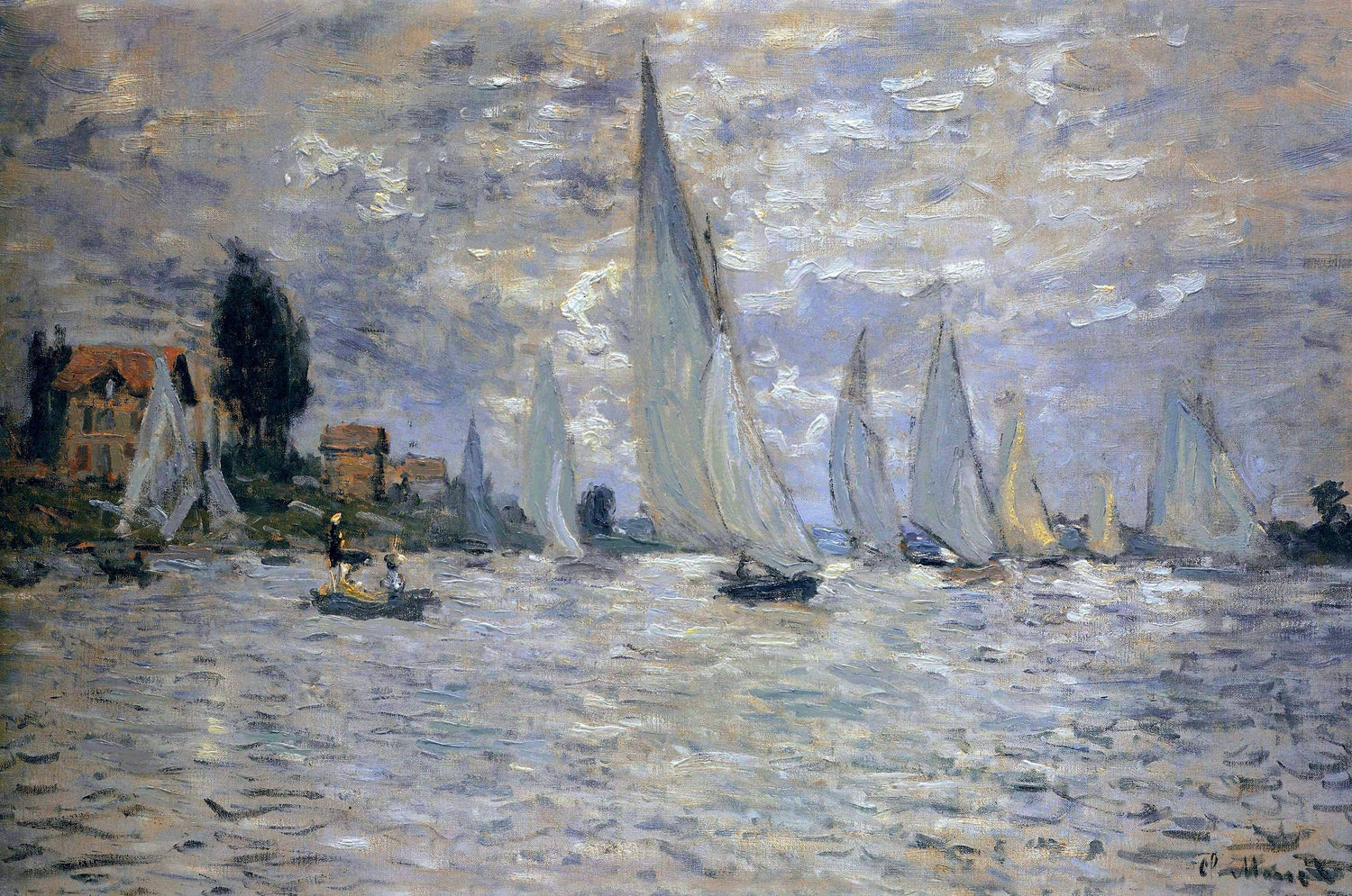 The Boats Regatta at Argenteuil, 1874 - Oil Painting Haven