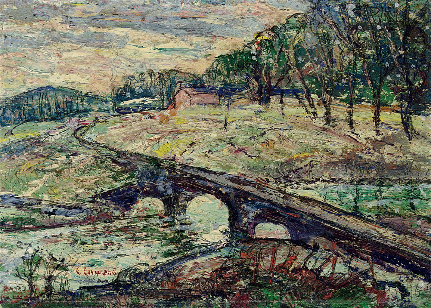 The Bridge 01 - Oil Painting Haven