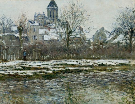 The Church at Vétheuil, Snow, 1878-1879 - Oil Painting Haven Oil Painting Haven