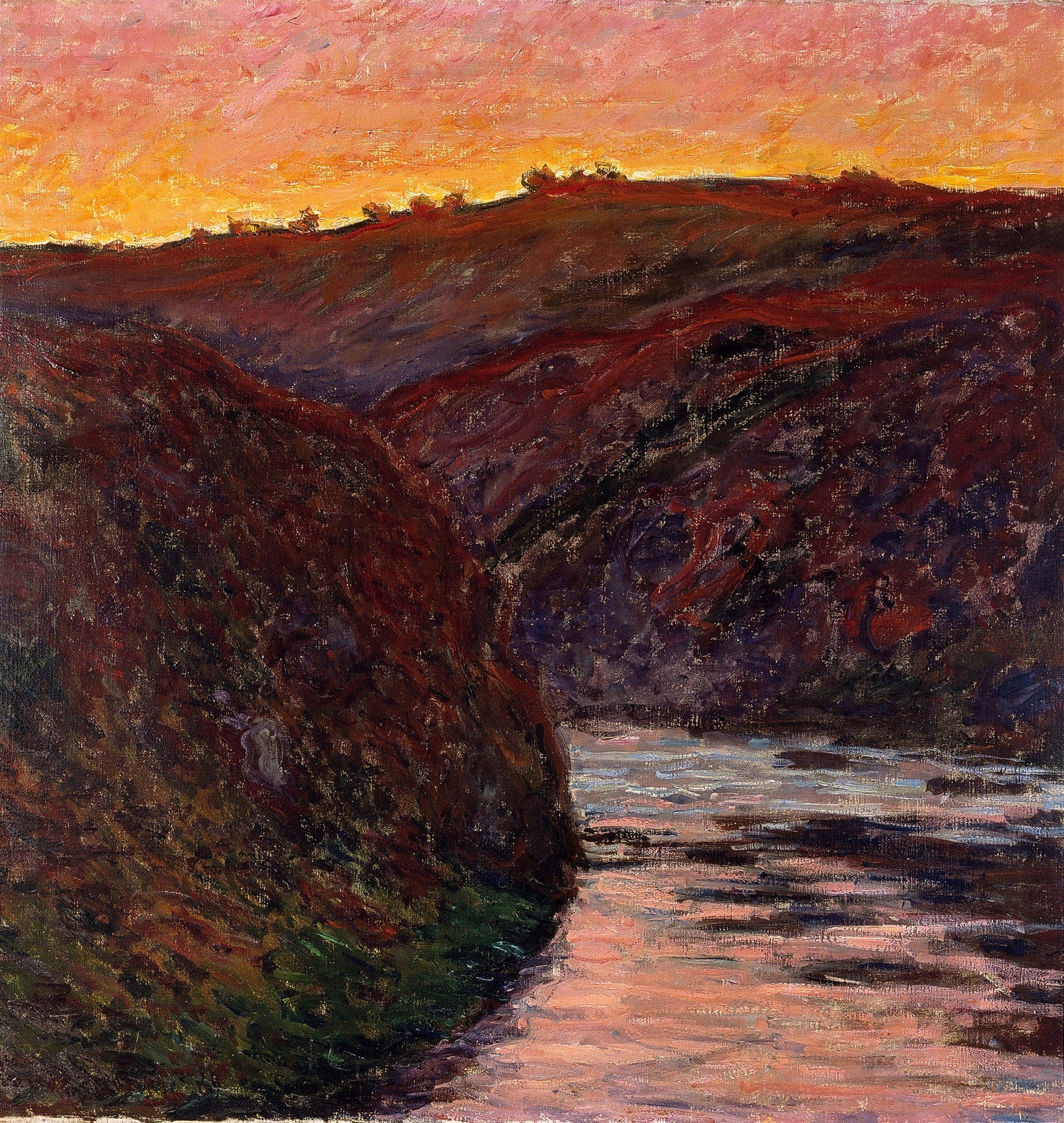 The Creuse at Sunset, 1889 - Oil Painting Haven