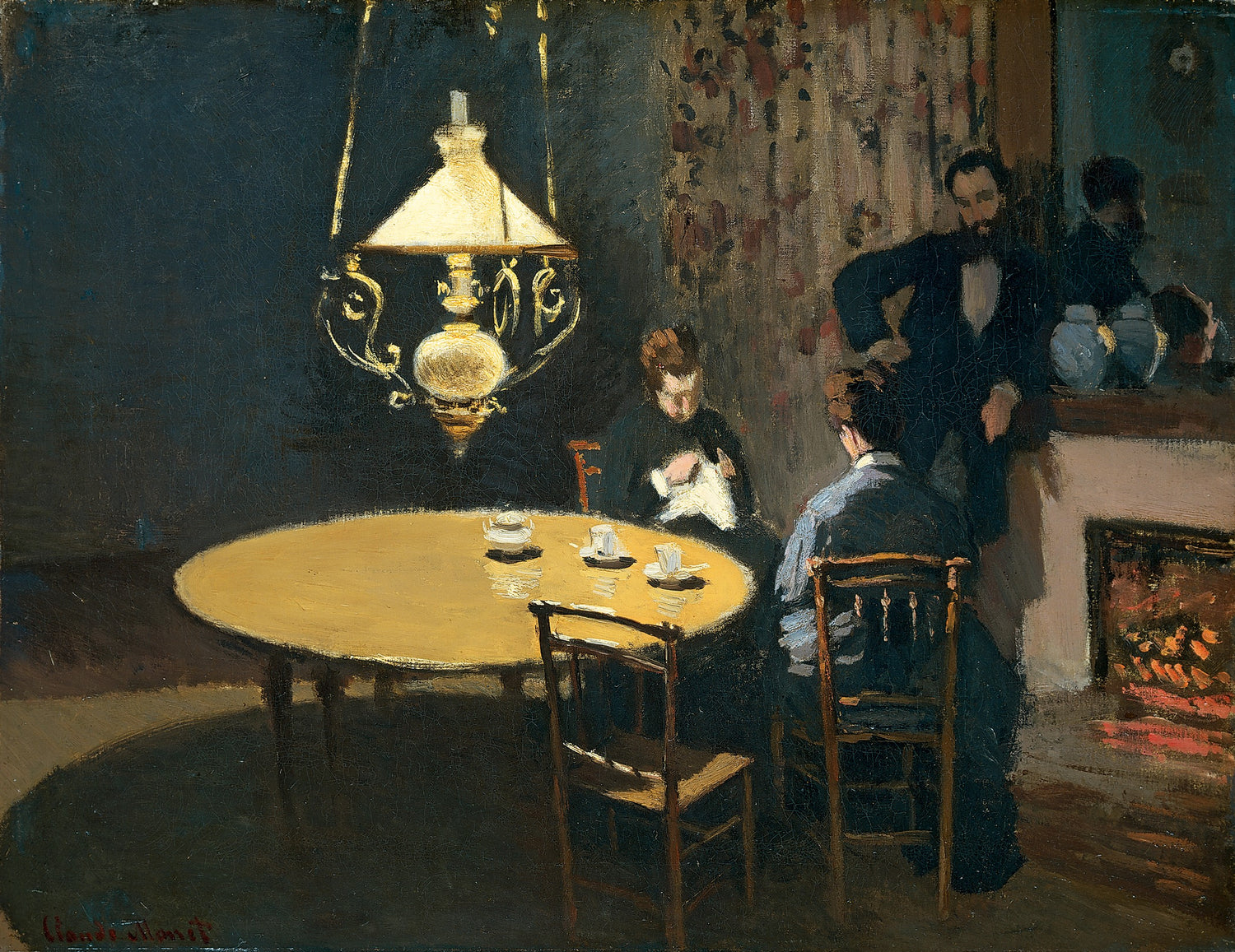 The Dinner, An Interior after, 1868-69 - Oil Painting Haven