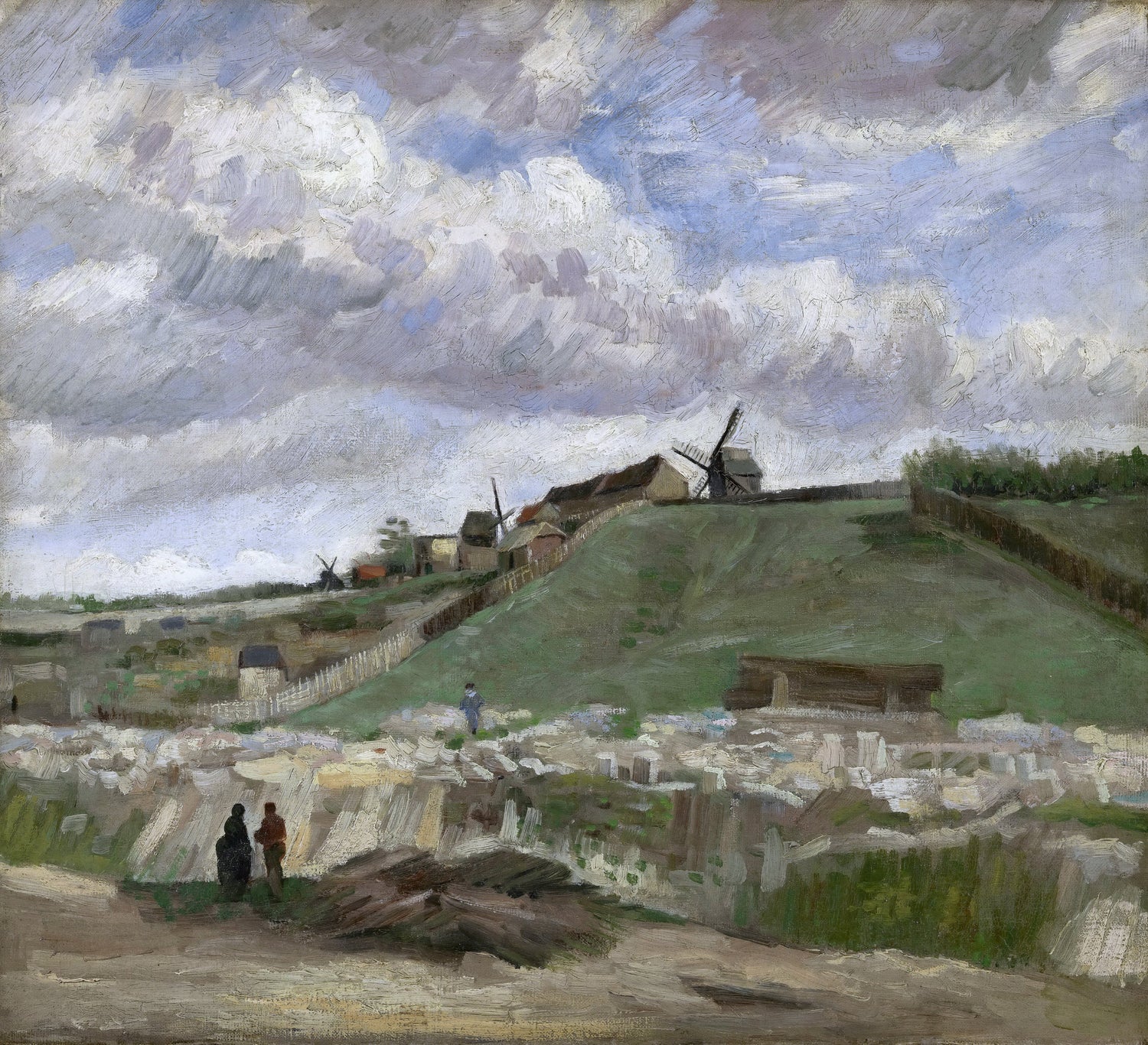 The Hill of Montmartre with Stone Quarry2 - Oil Painting Haven