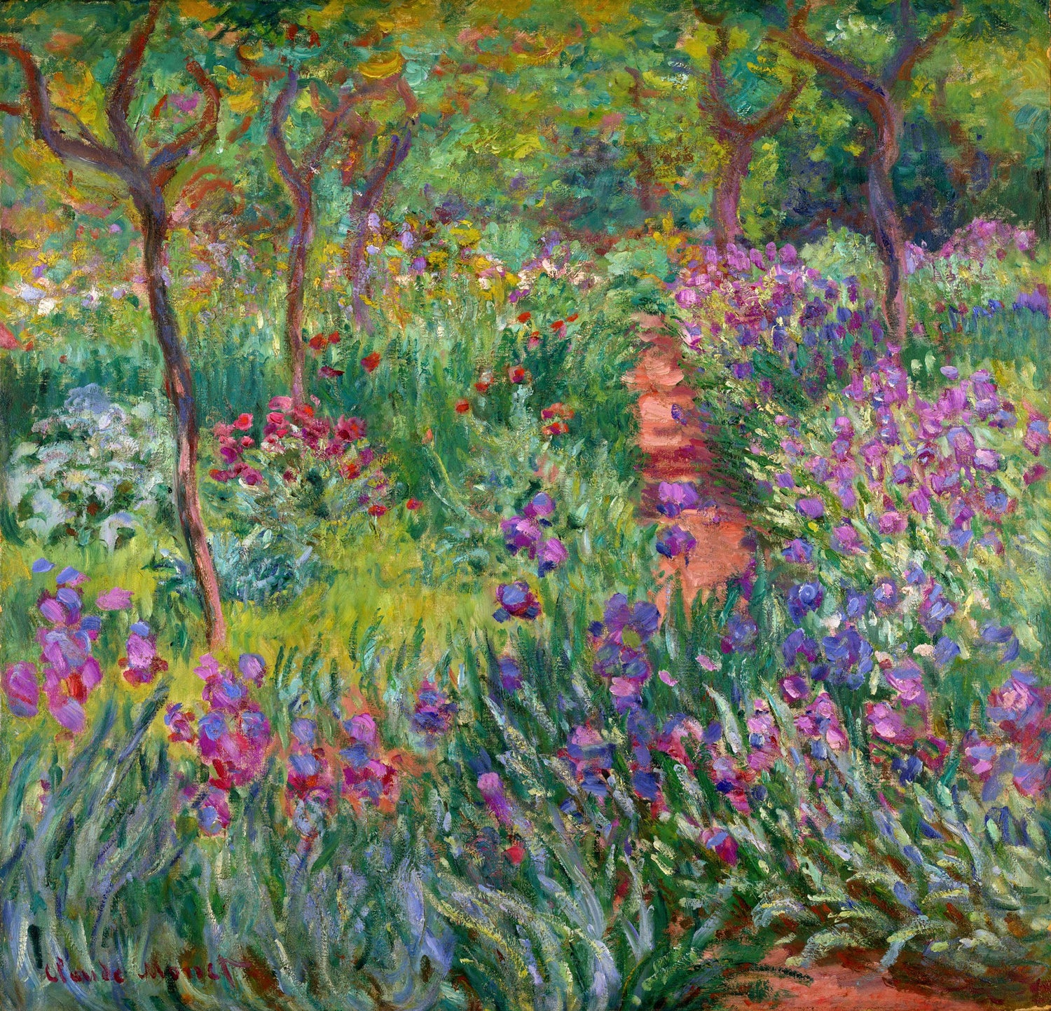 The Iris Garden at Giverny, 1899-1900 v2 - Oil Painting Haven