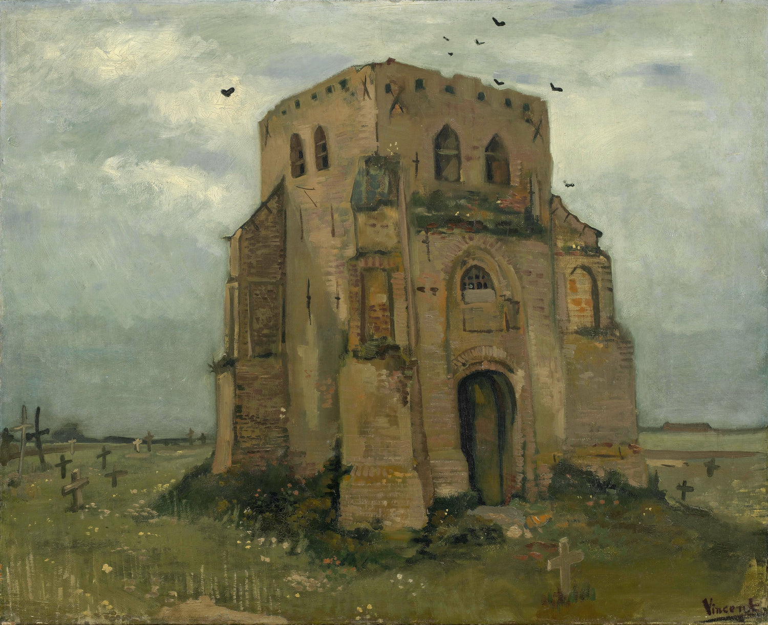 The Old Church Tower at Nuenen - Oil Painting Haven