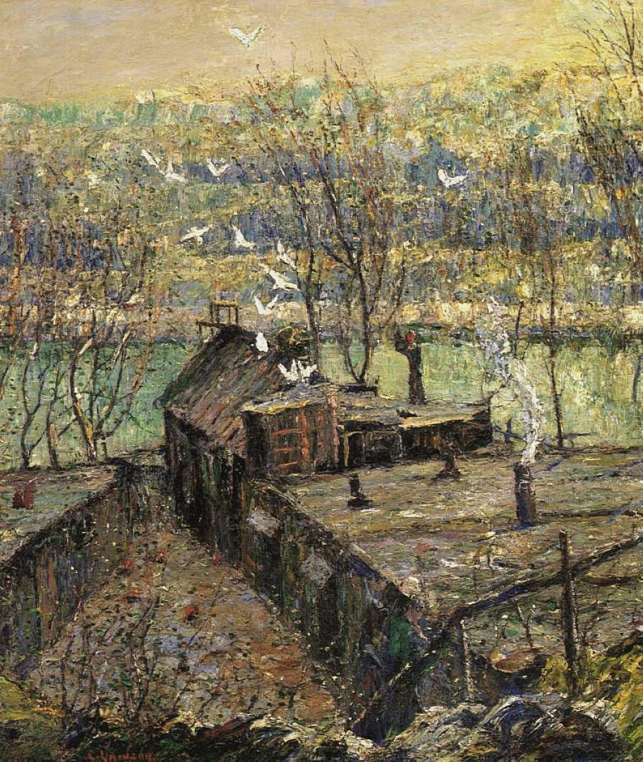 The Pigeon Coop, 1916 - Oil Painting Haven