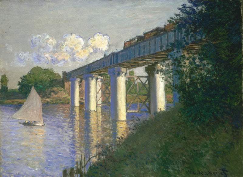 The Railway Bridge at Argenteuil, 1874 - Oil Painting Haven Oil Painting Haven