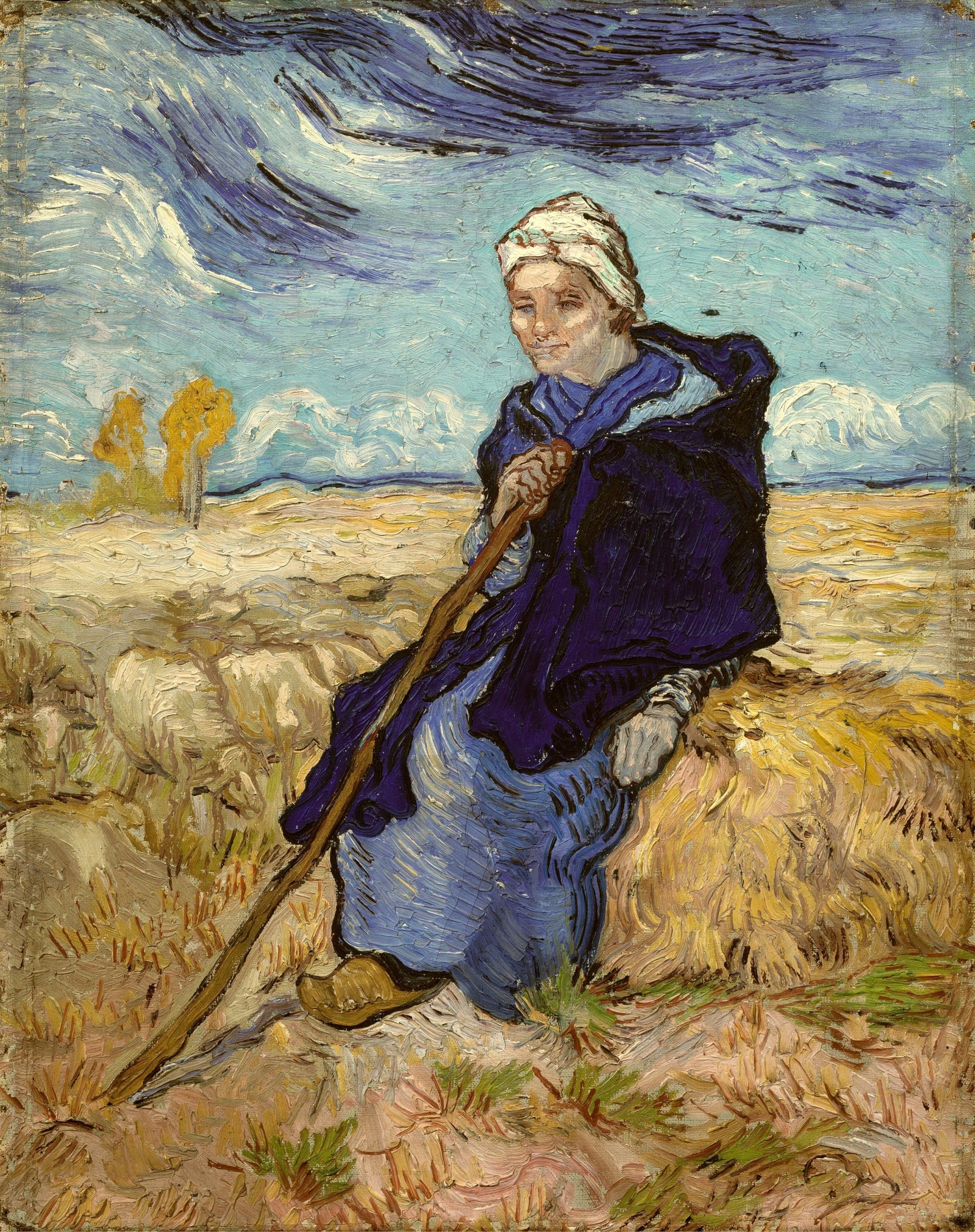 The Shepherdess (after Millet) - Oil Painting Haven