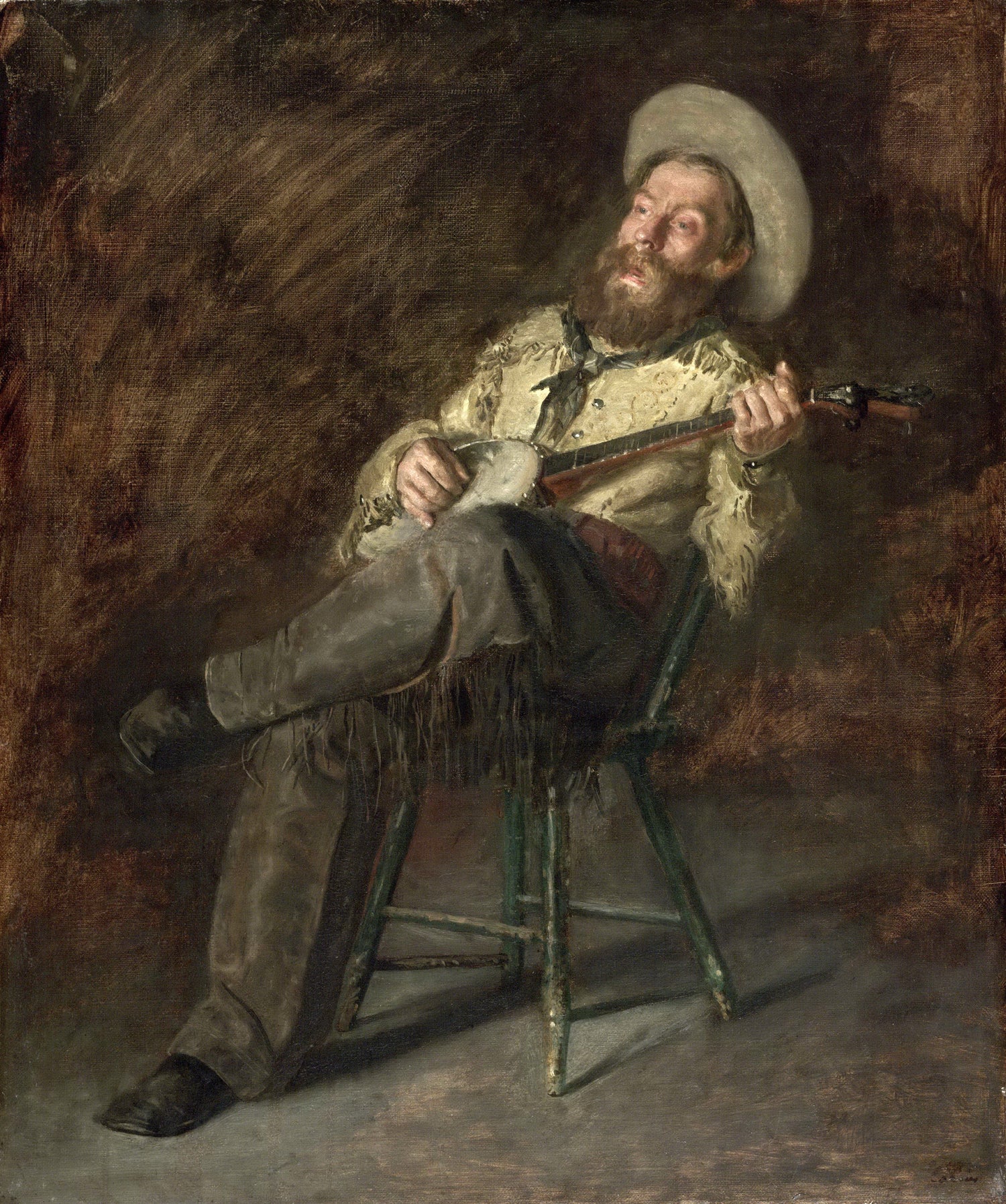 Thomas Eakins, American, 1844-1916 -- Cowboy Singing - Oil Painting Haven