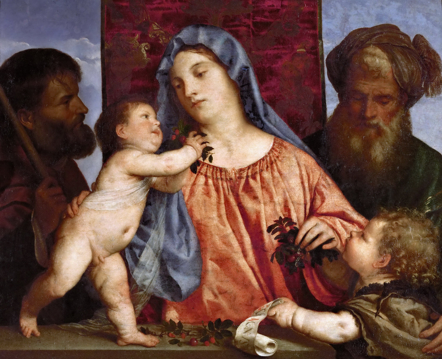 Titian -- Madonna of the Cherries.jpeg - Oil Painting Haven