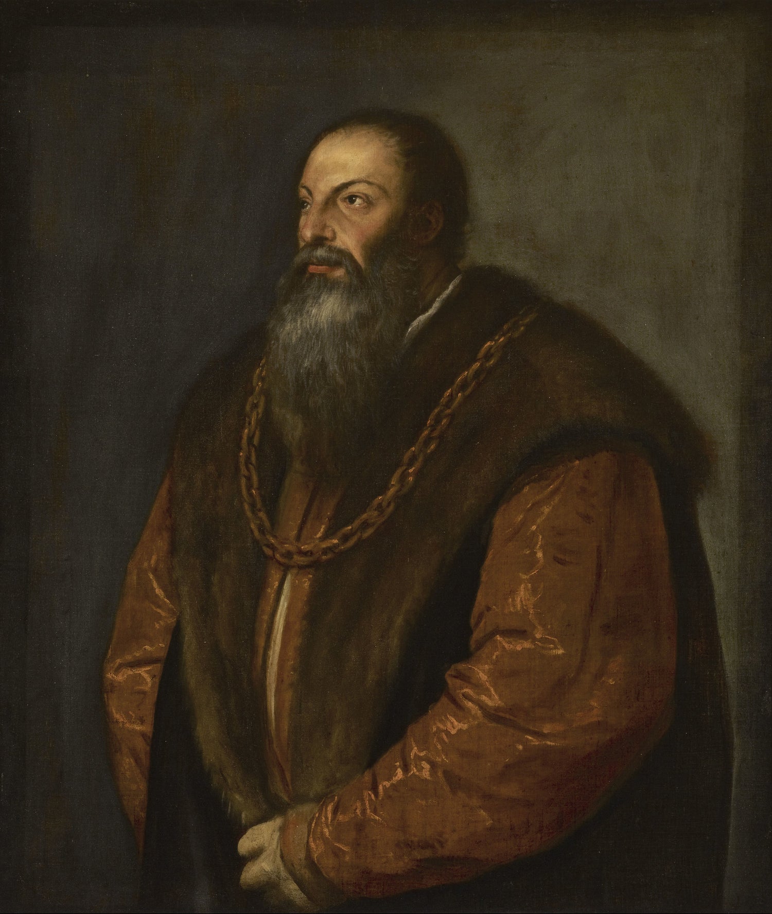 Titian - Pietro Aretino, c. 1537 - Oil Painting Haven