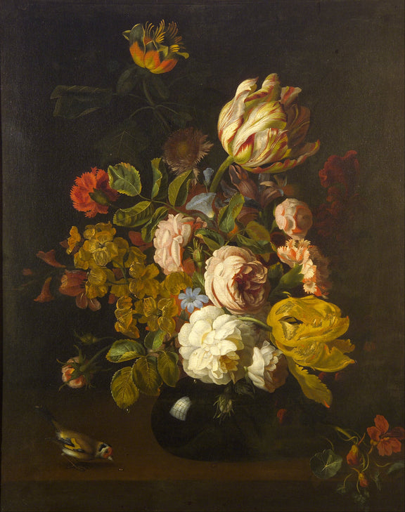 Tobias Stranover (1684–1756)-Still-Life with Flowers - Oil Painting Haven Oil Painting Haven