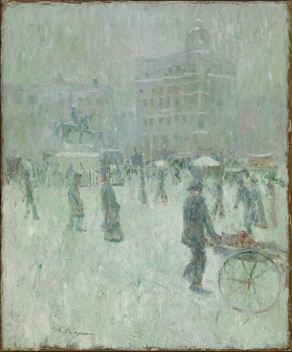 Union Square in Winter - Oil Painting Haven