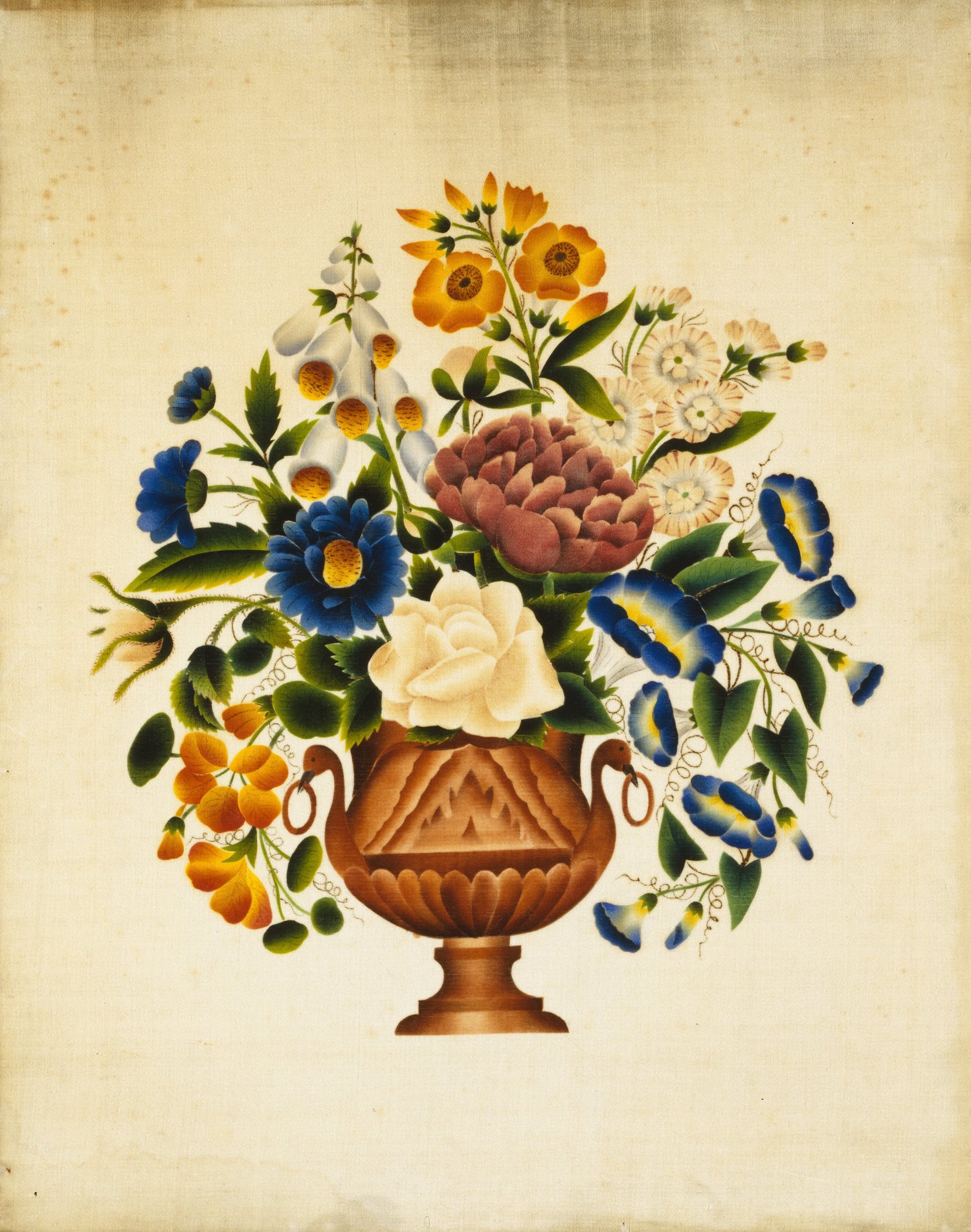 Unknown - Vase with Flowers, ca. 1820-1840 - Oil Painting Haven